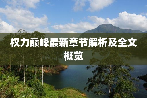 权力巅峰最新章节解析及全文概览