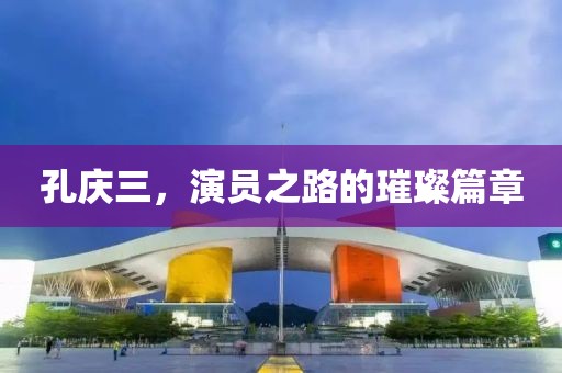 孔庆三，演员之路的璀璨篇章