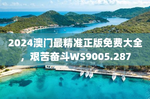 2024澳门最精准正版免费大全，艰苦奋斗WS9005.287