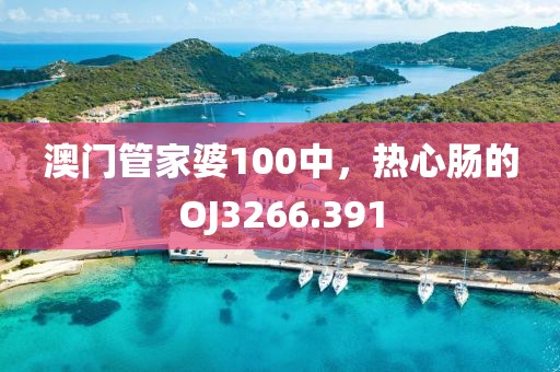 澳门管家婆100中，热心肠的OJ3266.391