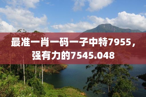 最准一肖一码一子中特7955，强有力的7545.048