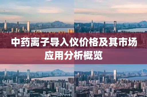 中药离子导入仪价格及其市场应用分析概览