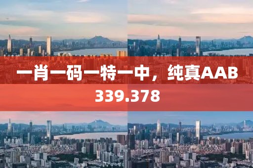一肖一码一特一中，纯真AAB339.378