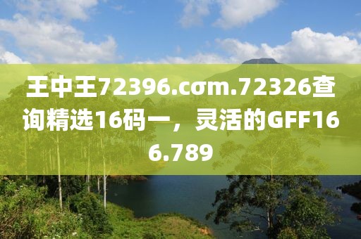 王中王72396.cσm.72326查询精选16码一，灵活的GFF166.789