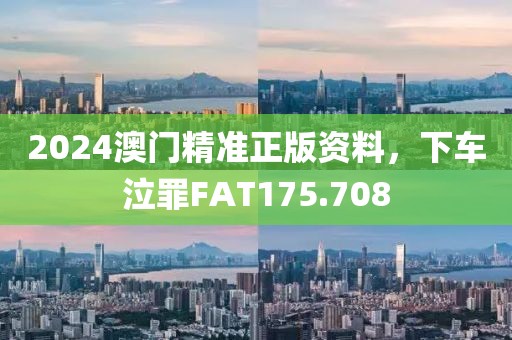 2024澳门精准正版资料，下车泣罪FAT175.708