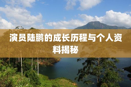 演员陆鹏的成长历程与个人资料揭秘