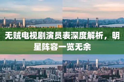 无贼电视剧演员表深度解析，明星阵容一览无余