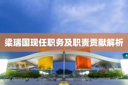 梁瑞国现任职务及职责贡献解析