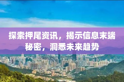 探索押尾资讯，揭示信息末端秘密，洞悉未来趋势