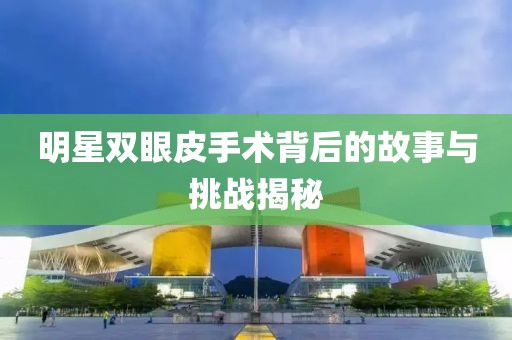 明星双眼皮手术背后的故事与挑战揭秘