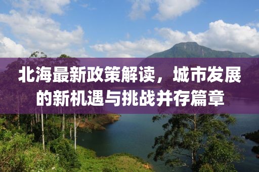 北海最新政策解读，城市发展的新机遇与挑战并存篇章