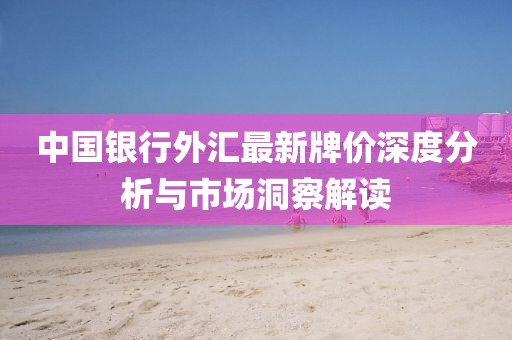 中国银行外汇最新牌价深度分析与市场洞察解读