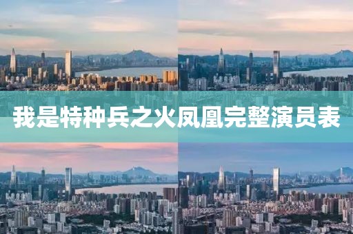 我是特种兵之火凤凰完整演员表