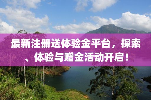 最新注册送体验金平台，探索、体验与赠金活动开启！