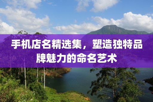 手机店名精选集，塑造独特品牌魅力的命名艺术
