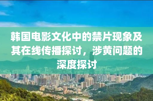 韩国电影文化中的禁片现象及其在线传播探讨，涉黄问题的深度探讨