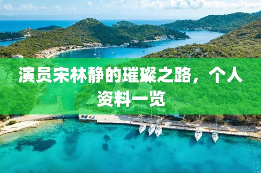 演员宋林静的璀璨之路，个人资料一览