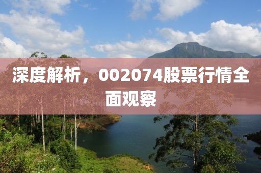 深度解析，002074股票行情全面观察