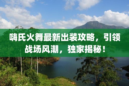 嗨氏火舞最新出装攻略，引领战场风潮，独家揭秘！